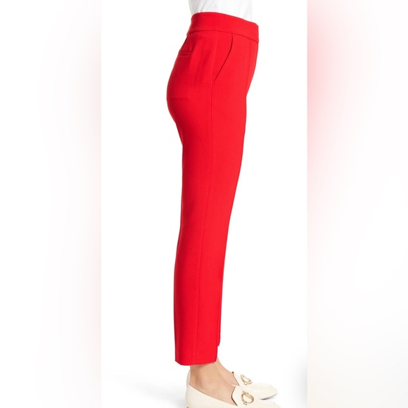Vince Camuto Bi-Stretch Crepe Pintuck Skinny Pants in Red - Size 14 (NWT) - Picture 3 of 11